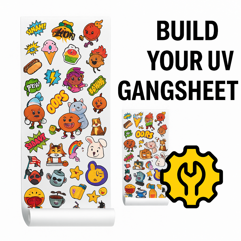 UV DTF Sticker Gang Sheet Builder